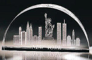 optic glass new york skyline laser inscription